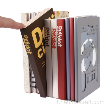 Design antico scavato grigio con supporto per libri resistente con design antiscivolo